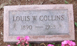 Louis Collins' grave marker.