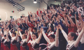 Jamestown High School gym crowd, 1999.