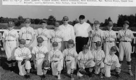 1956 American Legion Little League team managed by Marion Rizzo, fourth from left in back row.