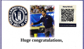 Chautauqua Sports Hall of Fame ad from National Wrestling Hall of Fame induction program.  September 21, 2025.