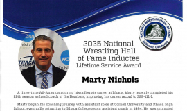 Marty Nichols biography from National Wrestling Hall of Fame induction held September 21, 2025 in Syracuse.