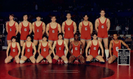 1986 Section 6 wrestlers. Marty Nichols, back row first on left.