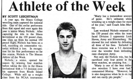 Athlete of the Week. December 7, 1989.