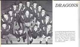 Basketball team in the 1965 Bemus Point High School yearbook.