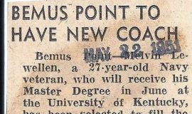 Bemus Point To Have New Coach. May 22, 1951.