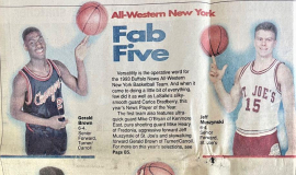 <em> Buffalo News</em> All Western New york basketball team. 1993.