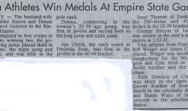 Area Athletes Win Medals At Empire State Games. Circa 1988.