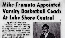 Mike Tramuta Appointed Varsity Basketball Coach At Lake Shore Central. 1967