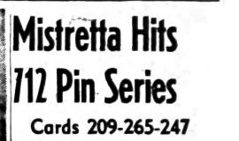 Mistretta Hits 712 Pin Series. November 1, 1948.