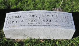 Neoma Berg's grave marker.