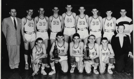 Hammond Central School basketball team, 1954-55.