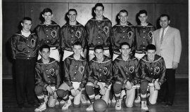 Hammond Central School basketball team, 1955-56.