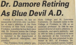 Dr. Damore Retiring As Blue Devil A.D. 1985.