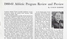 1960-61 Athletic Program Review and Preview.
