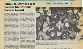 Patrick R. Damore Will Receive Meritorious Service Award. September 1985.