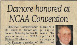Damore honored at NCAA Convention, page 1.