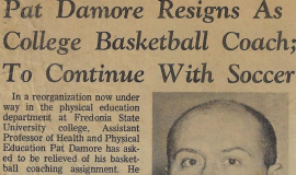 Pat Damore Resigns As College Basketball Coach; To Continue With Soccer. 1967.