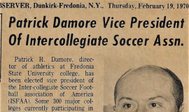 Patrick Damore Vice President Of Intercollegiate Soccer Assn.  February 19, 1970.