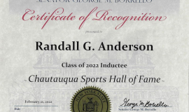 Senator George M. Borello Certificate of Recognition.  February 21, 2022.