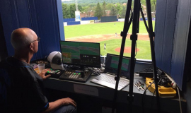 Randy Anderson video streaming a Jamestown Tarp Skunks game. Summer 2022.