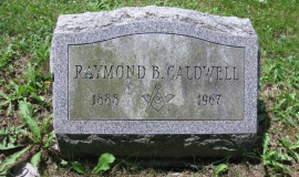 Ray Caldwell's grave marker.