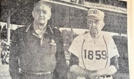 Pitching Greats At Local Game. July 1961.