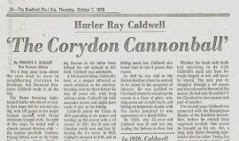 The Corydon Cannonball. October 7, 1976.