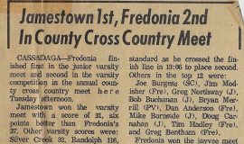 Jamestown 1st, Fredonia 2nd In County Cross Country Meet. 1966.