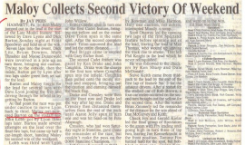Maloy Collects Second Victory Of Weekend. May 6, 2001.