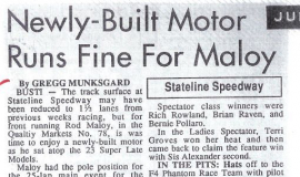 Newly-Built Motor Runs Fine For Maloy. June 13, 1992.