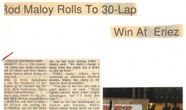 Rod Maloy Rolls To 30-Lap Win At Eriez. August 8, 1993.