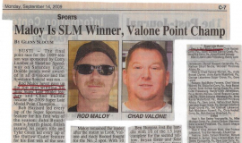 Maloy is SLM Winner, Valone Point Champ. September 14, 2009.