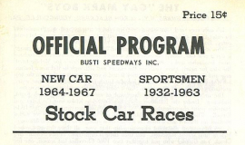 Ron Blackmer - Stateline Speedway Program, 1967.