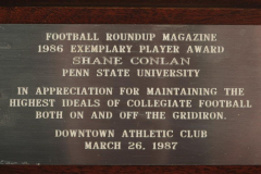 Exemplary Player Award, 1987.