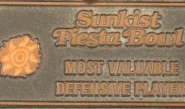Sunkist Fiesta Bowl Most Valuable Defensive Player, 1987.