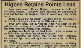 Higbee Retains Points Lead. 1993.