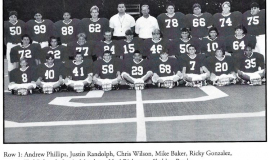 Sheldon Battle. Jamestown High School freshman football team. 1997.