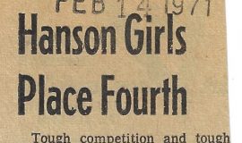 Hanson Girls Place Fourth. February 14, 1971.