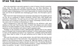 Stan the Man feature. 1987.