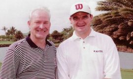 Paul Lawrie, Scottish PGA player, with Stan Marshaus.