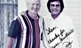 Johnny Mathis, entertainer, with Stan Marshaus.
