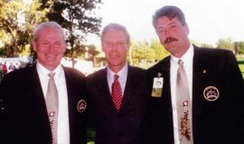 Stan Marshaus with Ben Crenshaw, 1999 Ryder Cup captain, and Bill Moore, PGA Board member.