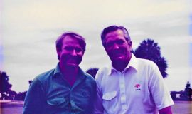Bob Golby, PGA player, with Stan Marshaus in 1982.