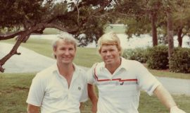 Stan Marshaus with Jim Simmons, PGA golfer, in 1982.