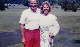 Dinah Shore, entertainer, with Stan Marshaus in 1979.