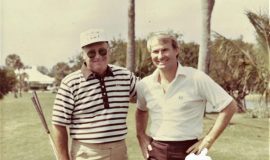 Miller Barber, PGA player, with Stan Marshaus in 1982.