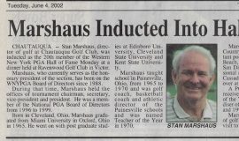 Marshaus Inducted Into Hall Of Fame. June 4, 2002.