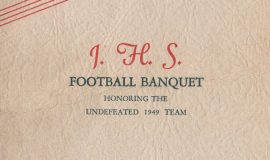 1949 JHS Football Banquet program cover.