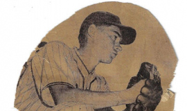 Ted Wyberanec at Theodore Roosevelt High School in Bronx, NY circa 1937.