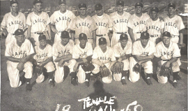 Temple, Texas Eagles. 1950. Ted Wyberanec third from right in front row.